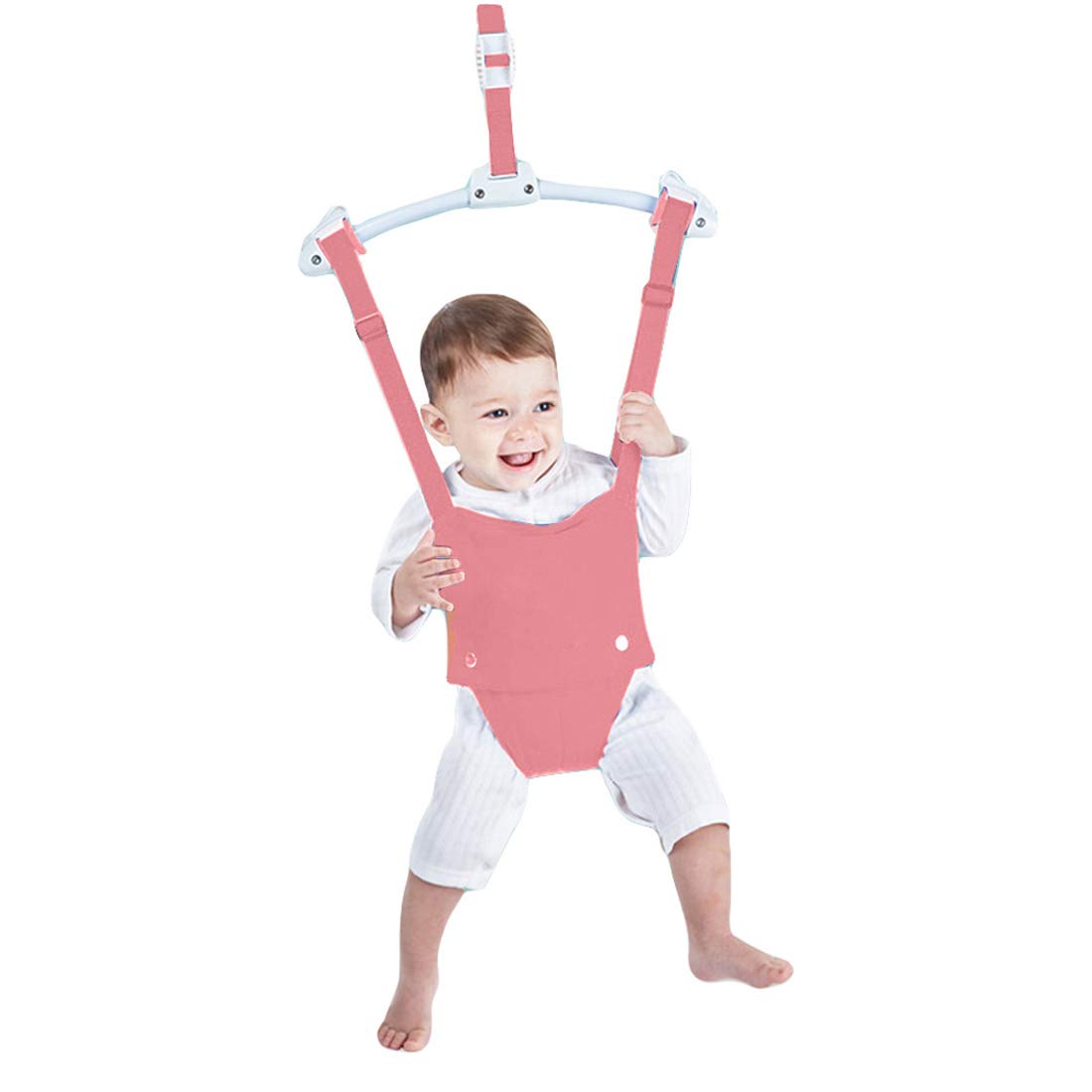 Creative Baby Door Jumper Set - Adjustable Toddler Baby Bouncer Baby Toys Baby Walker Swing (Pink)