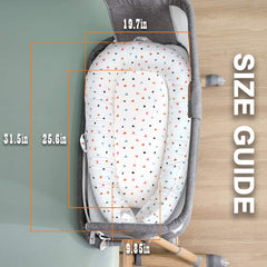 Baby Lounger & Baby Nest Co Sleep Portable Newborn Lounger, 100% Breathable Cotton & Ultra Soft Infant Lounger