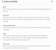 Boon Flair Baby High Chair without Seat Pad or Tray, White