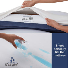 DOUBLE SIDED Inflatable Toddler Bed with Waterproof Sheet | Removable Mattress Bed Bumpers | Fast Electric Air Pump Inflates in Seconds