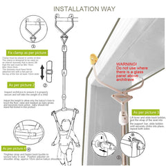 Creative Baby Door Jumper Set - Adjustable Toddler Baby Bouncer Baby Toys Baby Walker Swing (Pink)