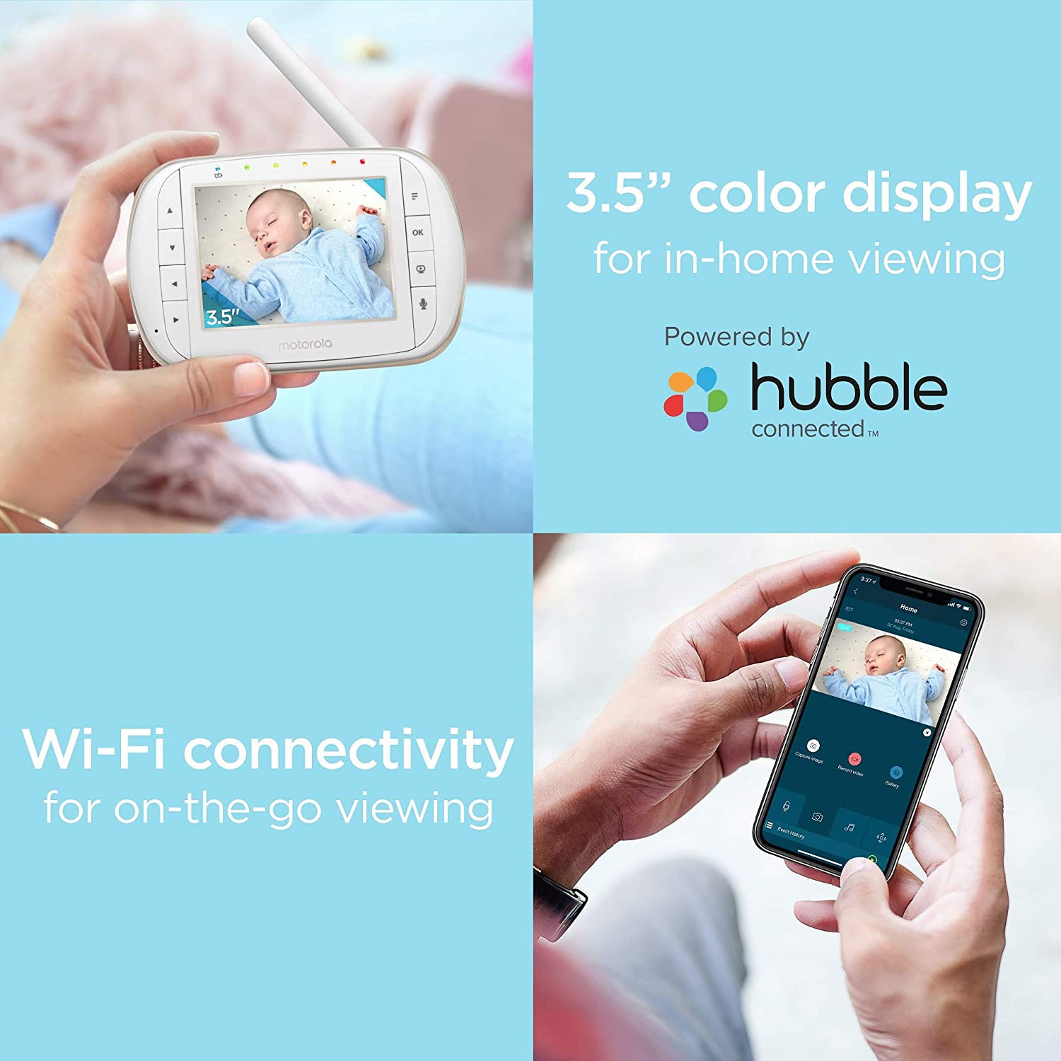 Motorola Smart Video Baby, Elderly, Pet Monitor with Wi-Fi