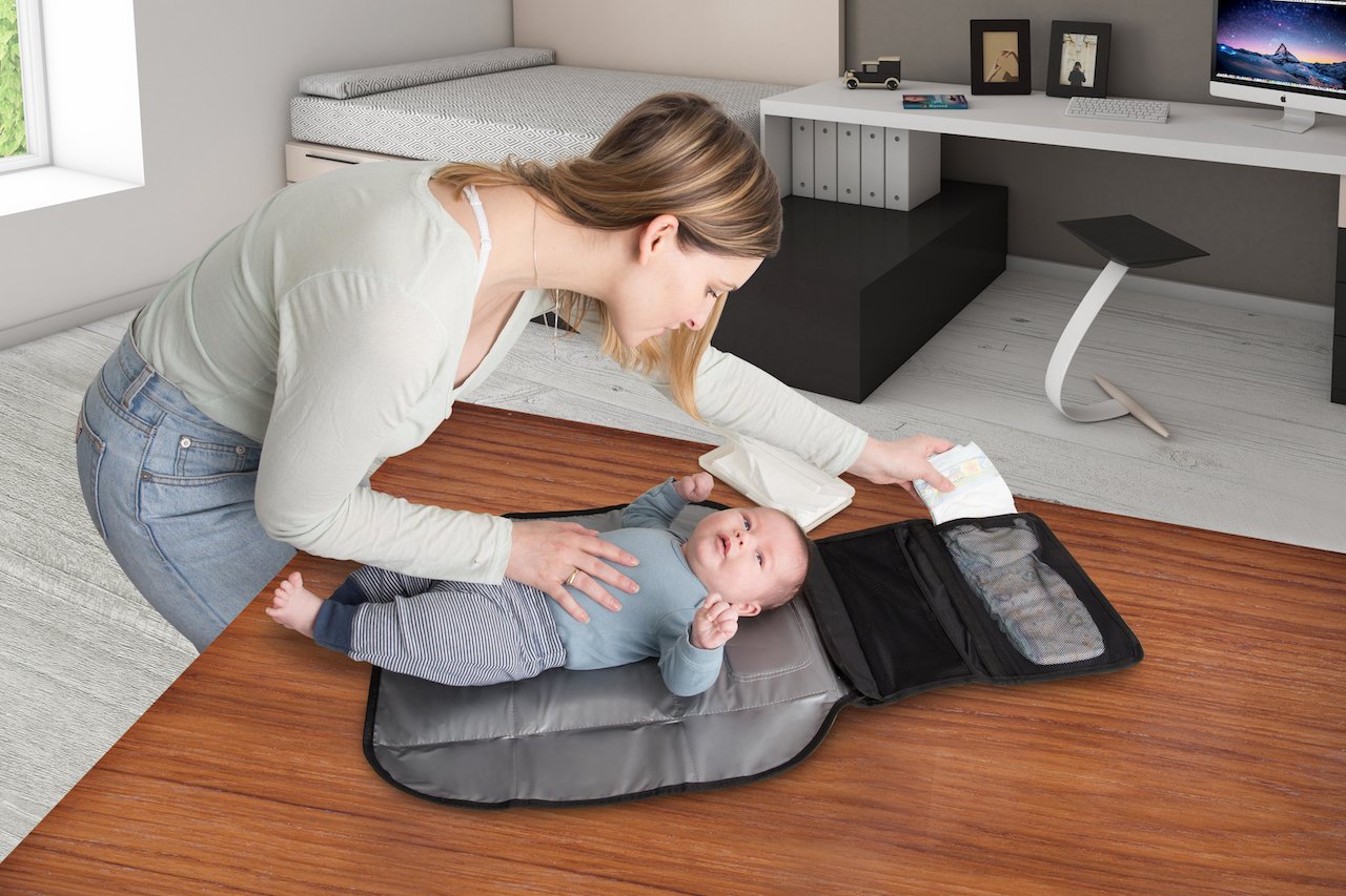 Alphabetz Portable Baby Changing Pad Diaper Bag Mat & Foldable Travel Changing Station