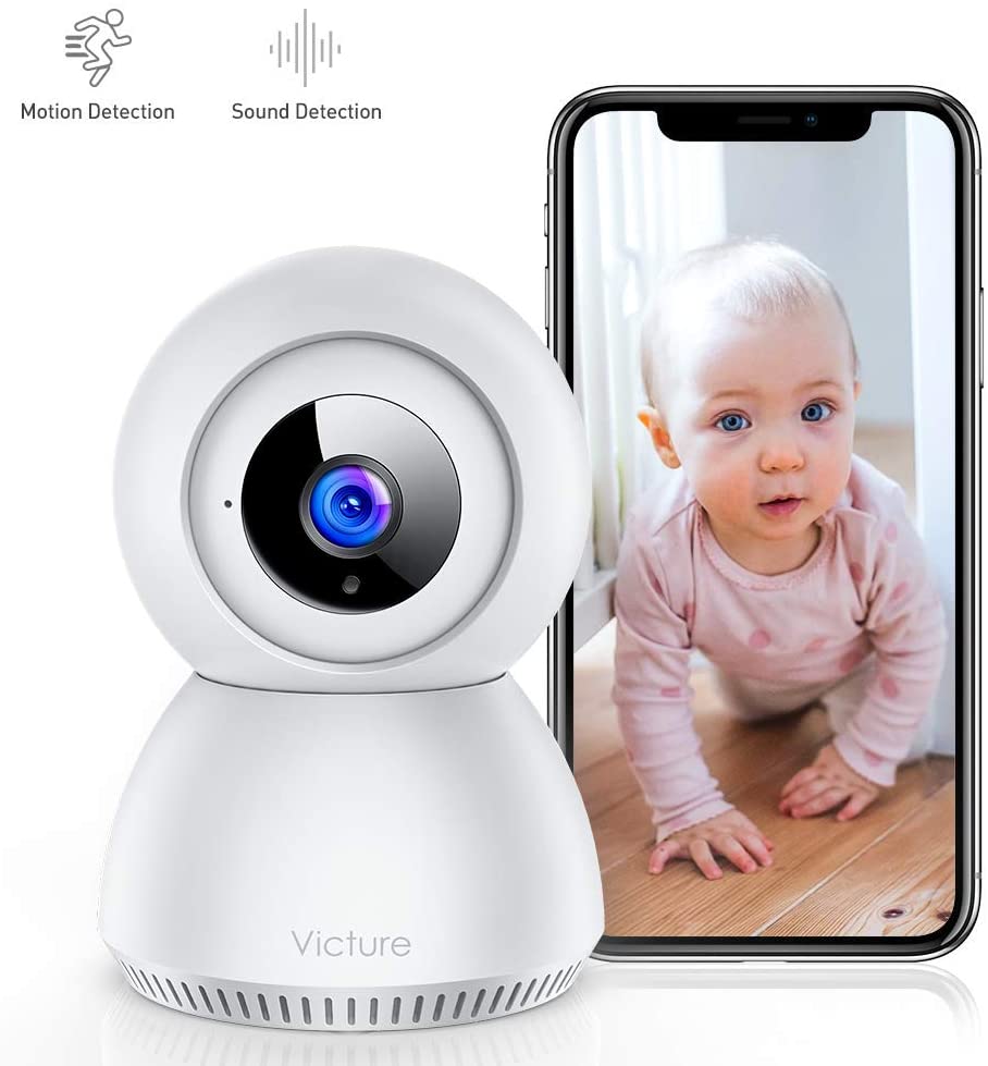 Victure 1080P FHD Baby Monitor with Smart Motion Tracking Sound Detection 2.4G WiFi Home Security Camera