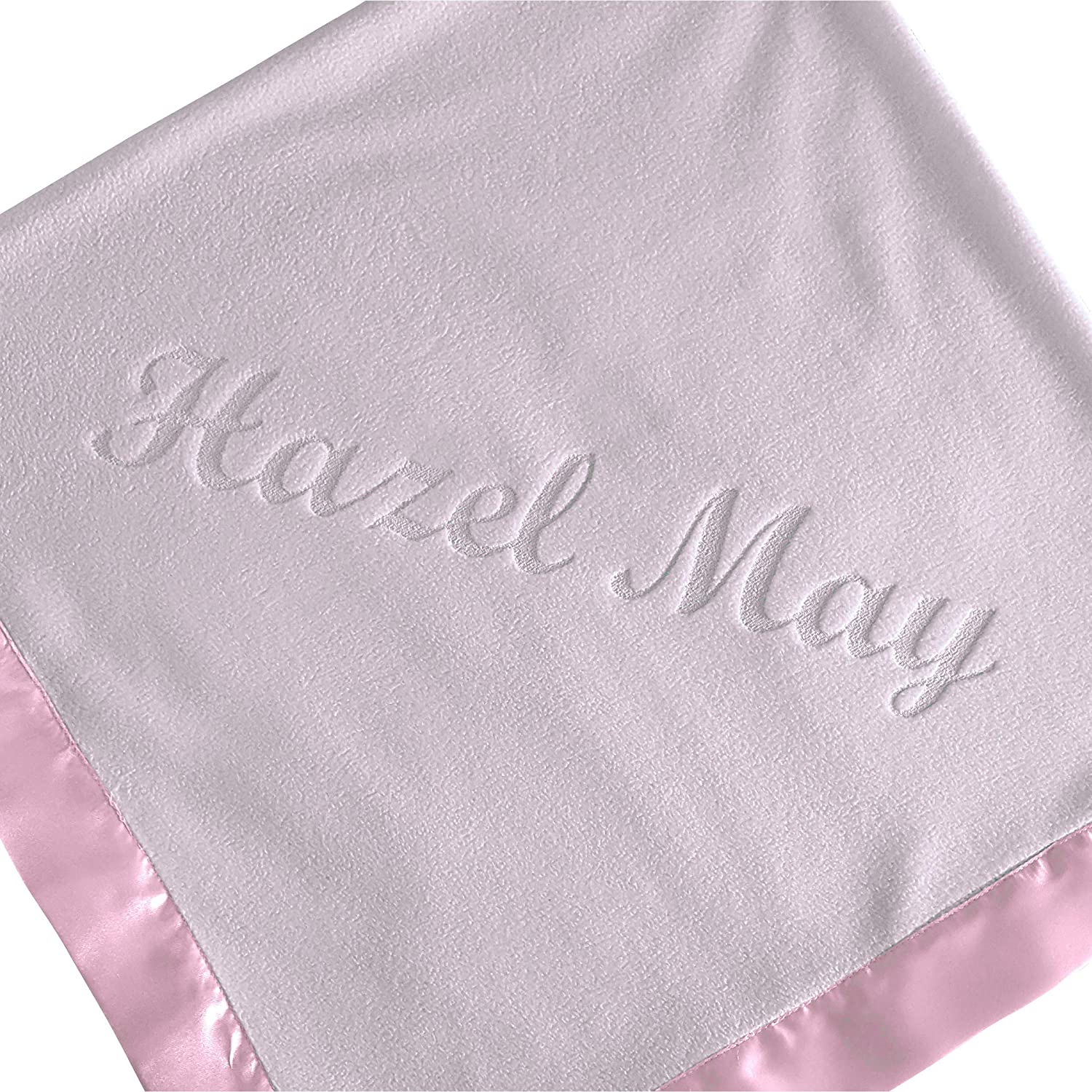 Custom Catch Personalized Baby Blanket for Girls - Pink - Newborn or Infant Gift with Name