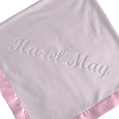 Custom Catch Personalized Baby Blanket for Girls - Pink - Newborn or Infant Gift with Name