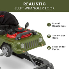 Jeep Classic Wrangler 3-in-1 Grow with Me Walker, Anniversary Green