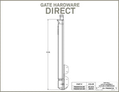 Trident 20 Inch Tall Black Magnetic Pool Child Safety Gate Latch | Keyed Alike | TRIDENT-20-BK-KA