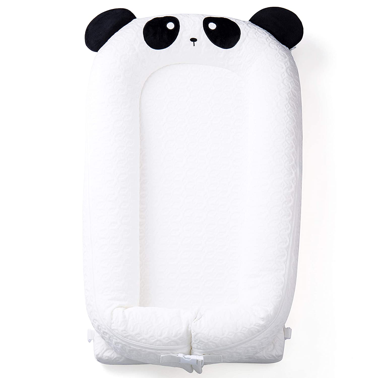 SDADI Baby and Infant Lounger, Newborn Portable Nest, Tencel Cover and Thermolite Fill, Suitable from 0-6 Months, White