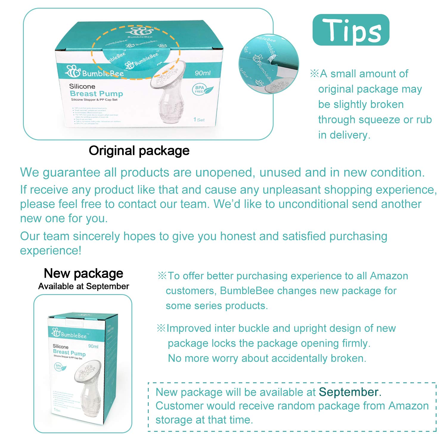 Bumblebee Manual Breast Pump with Breastfeeding Milk Saver Stopper