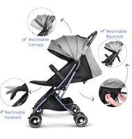 besrey Baby Stroller Lightweight Easy Fold Compact Travel Stroller Gray