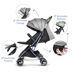 besrey Baby Stroller Lightweight Easy Fold Compact Travel Stroller Gray