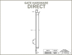Trident 20 Inch Tall Black Magnetic Pool Child Safety Gate Latch | Keyed Alike | TRIDENT-20-BK-KA