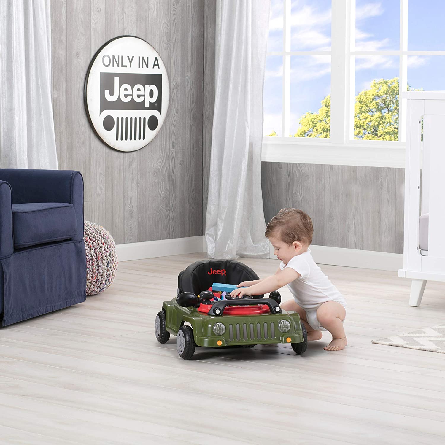 Jeep Classic Wrangler 3-in-1 Grow with Me Walker, Anniversary Green
