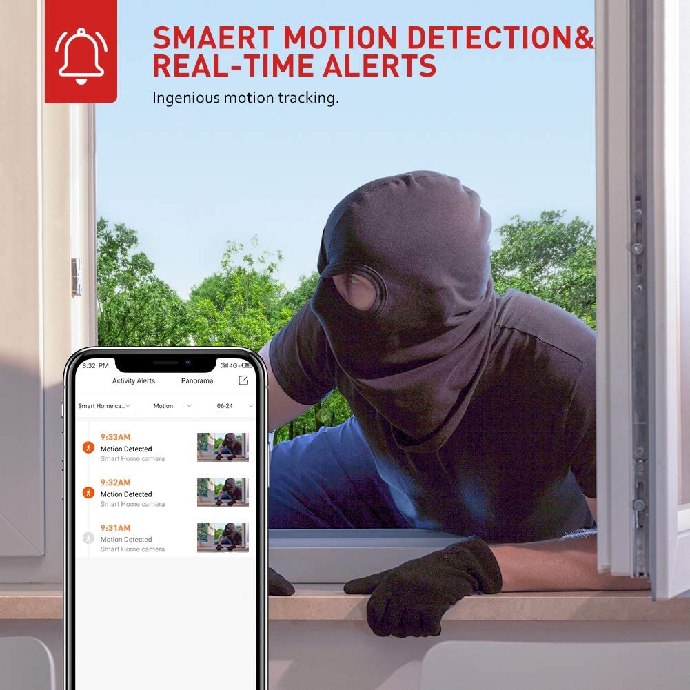 Victure 1080P FHD Baby Monitor with Smart Motion Tracking Sound Detection 2.4G WiFi Home Security Camera