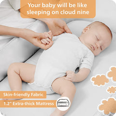 Unilove Bassinet and Bedside Sleeper, Hug Me Plus | Portable Travel Crib Includes Carry Bag, Mattress, Breathable Sheet and 7 Height Adjustments, Shadow Gray