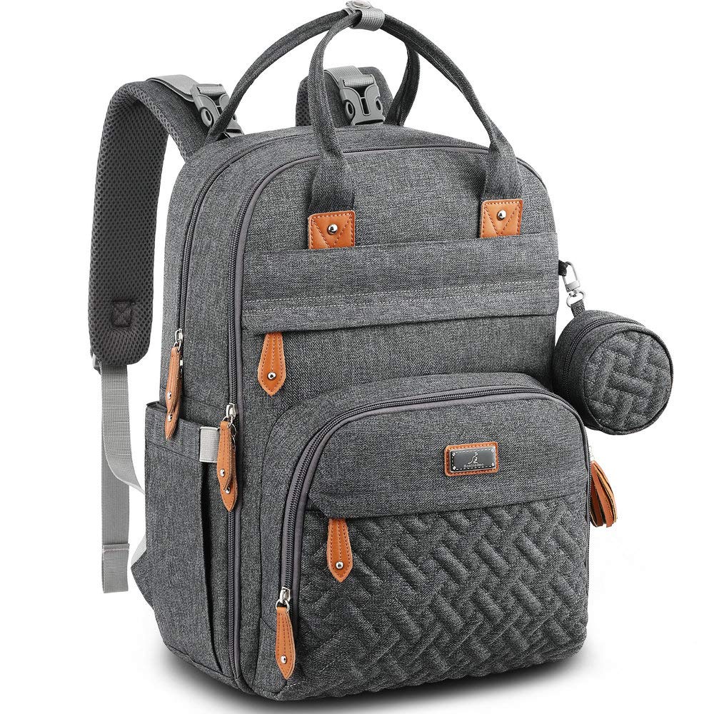 Diaper Bag Backpack, BabbleRoo Baby Nappy Changing Bags Multi function Waterproof Travel Back Pack