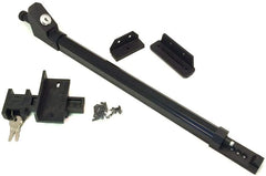 Weatherables Trident 10 Inch Tall Black Magnetic Vertical-Pull Pool Child Safety Gate Latch | Keyed Alike | TRIDENT-10-BK-KA-WEA