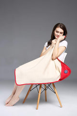 Radia Smart 5G Anti-Radiation, EMF Protection Baby Blanket, Pregnancy Belly Shielding, Organic Cotton, Red, 35”x30