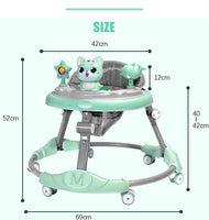 Olz Baby Walker 6-Speed Adjustment Multi-Function Anti-Rollover Anti-O-Legs Men and Women Toddler Walker