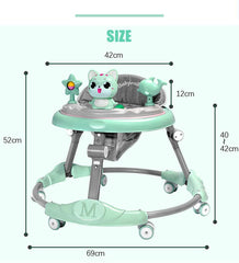 Olz Baby Walker 6-Speed Adjustment Multi-Function Anti-Rollover Anti-O-Legs Men and Women Toddler Walker
