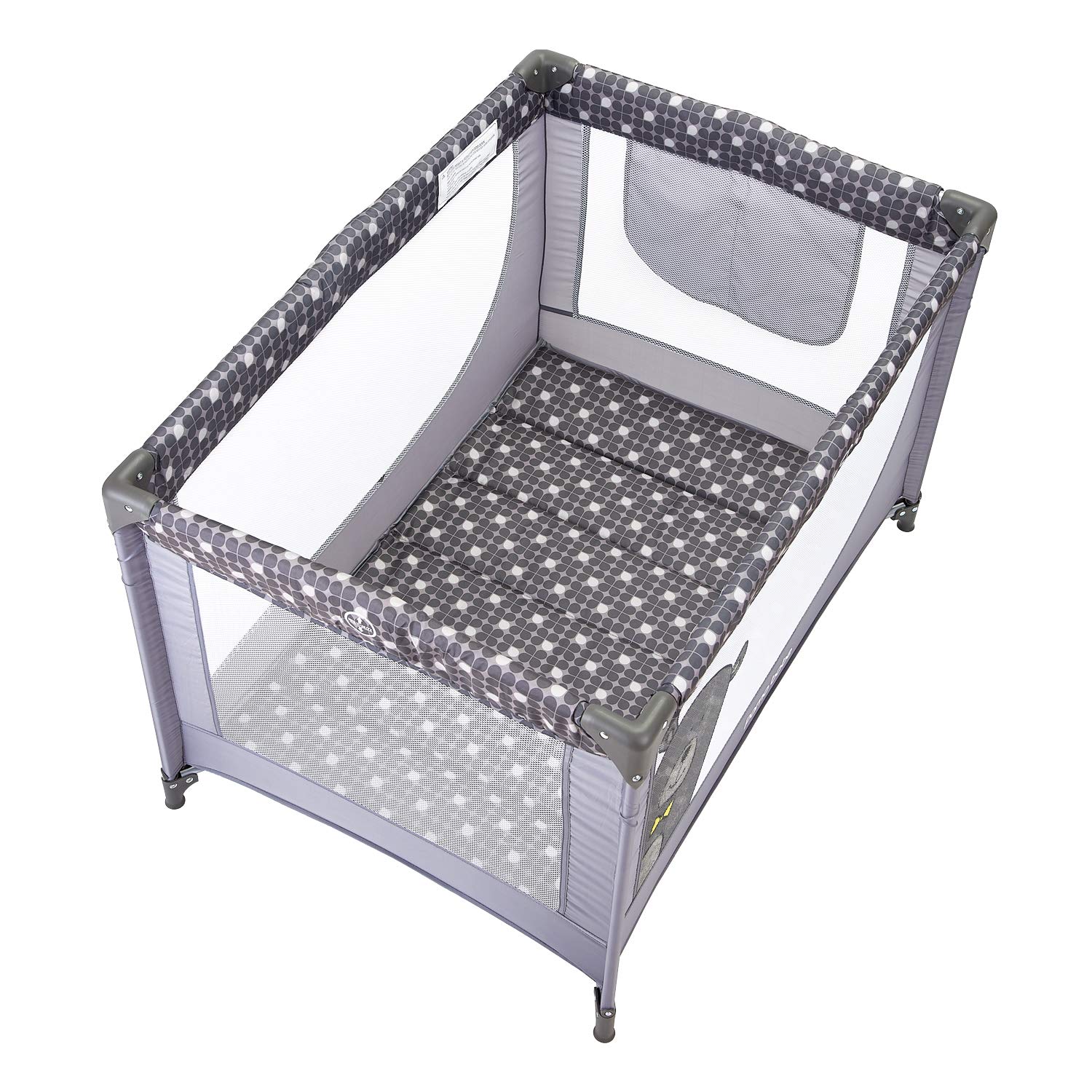 Comfortable Playard,Sturdy Play Yard with Mattress (Grey)