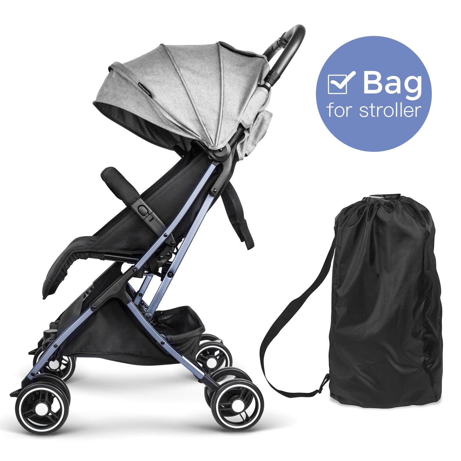 besrey Baby Stroller Lightweight Easy Fold Compact Travel Stroller Gray