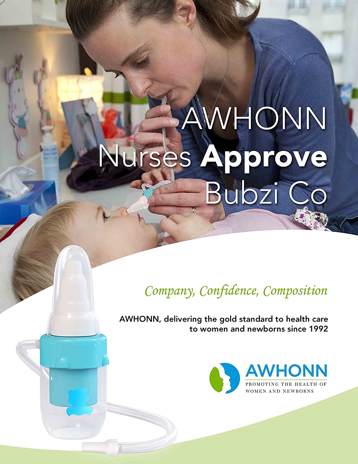 Bubzi Co Baby Nasal Aspirator for Sinus Congestion Relief