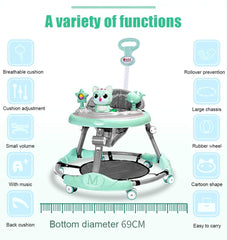 Olz Baby Walker 6-Speed Adjustment Multi-Function Anti-Rollover Anti-O-Legs Men and Women Toddler Walker