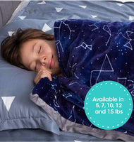 Florensi Weighted Blanket for Kids with Removable Bamboo Duvet Cover (7 Lbs & 41