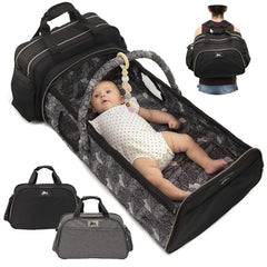 Portable Bassinet for Baby Travel - Travel Bassinets for Babies | Large 3 in 1 Diaper Bag Backpack Changing Station | Wear 5 Ways