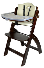 Abiie Beyond Wooden High Chair with Tray. The Perfect Adjustable Baby Highchair Solution