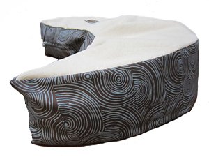 The Nesting Pillow- Organic Nursing Pillow with Washable Slipcover (Blue Truffles)