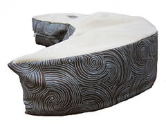 The Nesting Pillow- Organic Nursing Pillow with Washable Slipcover (Blue Truffles)