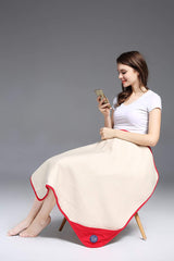 Radia Smart 5G Anti-Radiation, EMF Protection Baby Blanket, Pregnancy Belly Shielding, Organic Cotton, Red, 35”x30