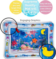 Splashin'kids Inflatable Tummy Time Premium Water mat Infants and Toddlers is The Perfect Fun time Play Activity Center Your Baby's Stimulation Growth