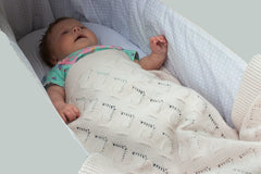 Boys Luxury 100% Cashmere Baby Blanket - 'Baby Blue' - Hand Made in Scotland by Love Cashmere
