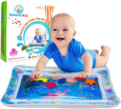 Splashin'kids Inflatable Tummy Time Premium Water mat Infants and Toddlers is The Perfect Fun time Play Activity Center Your Baby's Stimulation Growth