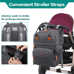 Diaper Bag Backpack, BabbleRoo Baby Nappy Changing Bags Multi function Waterproof Travel Back Pack