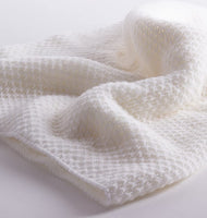 Unisex Super Soft 100% Cashmere Baby Blanket - 'White' - Hand Made in Scotland by Love Cashmere