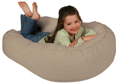 Leachco Pillay Plush Sling-Style Lounger, Latte