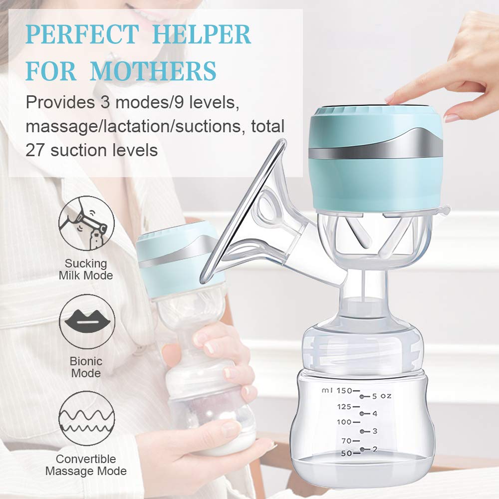 PiAEK Portable Electric Breastfeeding Pumps Integrated Single Convenient Milk Breast Pump