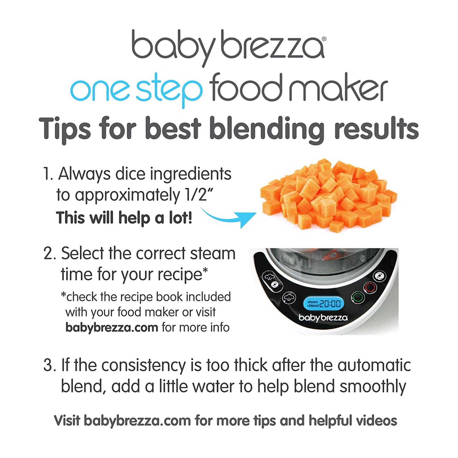 Baby Brezza Glass Baby Food Maker – Cooker and Blender to Steam(BRZ00131)