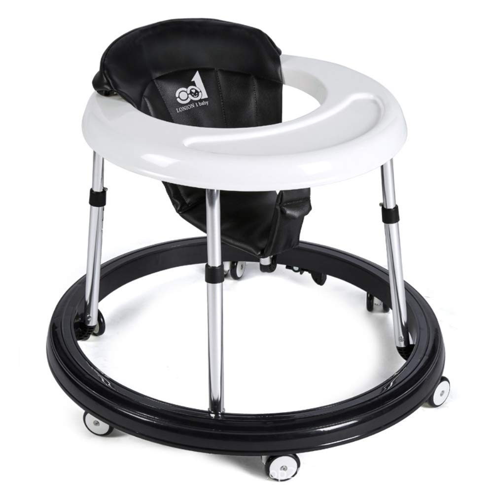 Baby Walker,6/7-18 Month Multi-Functional Anti Rollover Height Adjustable Foldable Folding Baby Walker