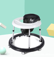Baby Walker,6/7-18 Month Multi-Functional Anti Rollover Height Adjustable Foldable Folding Baby Walker