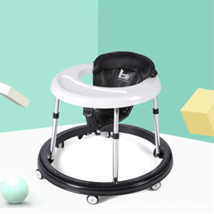 Baby Walker,6/7-18 Month Multi-Functional Anti Rollover Height Adjustable Foldable Folding Baby Walker