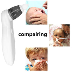 White Electric USB Rechargeable Baby Nasal Aspirator Nose Cleaner and Snot Sucker