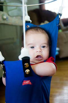 Merry Muscles Ergonomic Jumper Exerciser Baby Bouncer -Blue