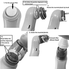 White Electric USB Rechargeable Baby Nasal Aspirator Nose Cleaner and Snot Sucker