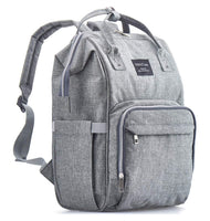 KiddyCare Diaper Bag Backpack, Multi-Function Baby Bag, Maternity Nappy Bags for Travel, Large Capacity, Waterproof, Durable and Stylish for Woman & Men, Gray